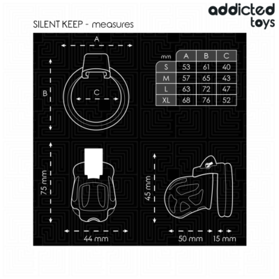 Addicted toys locked - gaiola para pênis silent keep 7,5 cm addicted toys locked caliente. Pt