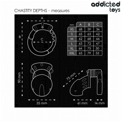 Addicted toys locked - gaiola para pênis chastity dephhs 7,5 cm addicted toys locked caliente. Pt