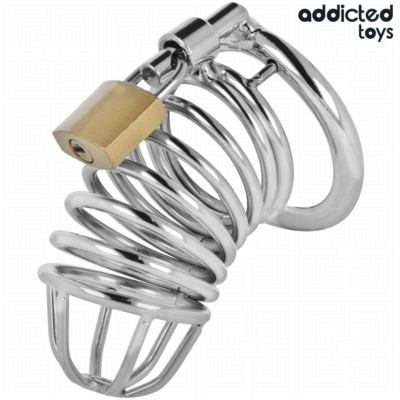 Alternative view of ADDICTED TOYS LOCKED - GAIOLA DE PÊNIS DE METAL COM CÉLULA DE FERRO TAMANHO M