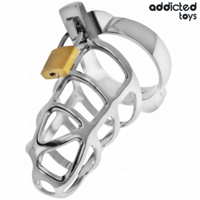 Alternative view of ADDICTED TOYS LOCKED - GAIOLA DE PÊNIS COM TRAVA DE PRATA TAMANHO M