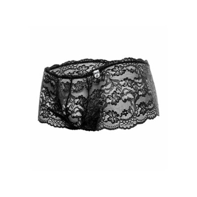 Mob - boxer de renda preta tamanho p/m mob caliente. Pt