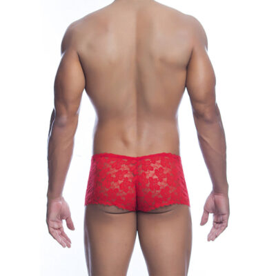 Mob - boxer de renda vermelha tamanho p/m mob caliente. Pt