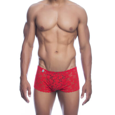 MOB - BOXER DE RENDA VERMELHA TAMANHO P/M