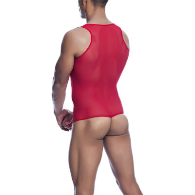 Mob - vermelho transparente bodysheer tamanho p/m mob caliente. Pt