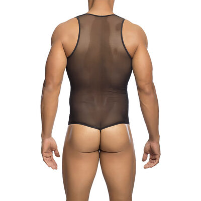 Mob - bodysheer preto transparente tamanho l/xl mob caliente. Pt