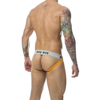 Mob - calça classic jock stripe laranja tamanho p mob caliente. Pt