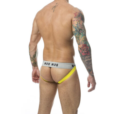 Mob - calça classic jock stripe amarela tamanho g mob caliente. Pt