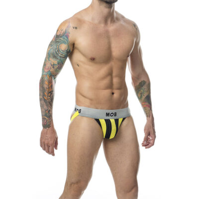 Mob - calça classic jock stripe amarela tamanho xxl mob caliente. Pt