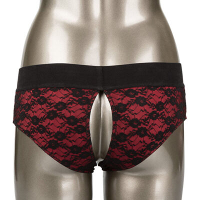 Calexotics - conjunto scandal de calcinhas sem fundo com dildo tamanho p/m calexotics caliente. Pt