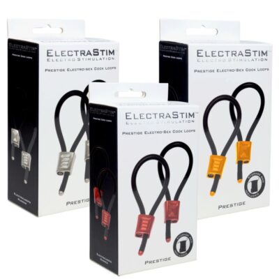 Electrastim - anéis penianos ajustáveis prestige electra loops vermelhos electrastim caliente. Pt