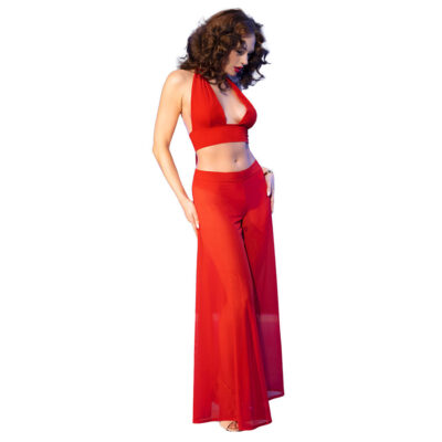 Alternative view of CHILIROSE - CR 4857 CONJUNTO DE BLUSA E CALÇA VERMELHA TAMANHO M