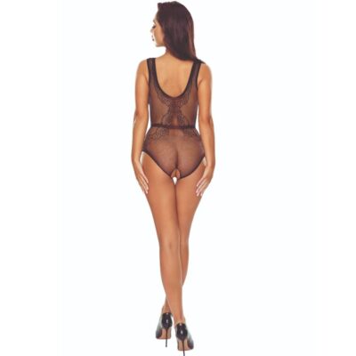 Alternative view of PASSION - BS115 BLACK GRID BODYSTOCKING