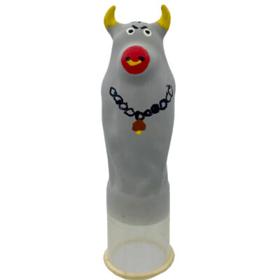 Alternative view of CONDOMERIE - PRESERVATIVOS NOVIDADES PINTADOS À MÃO MODELO BULL CINZA XL