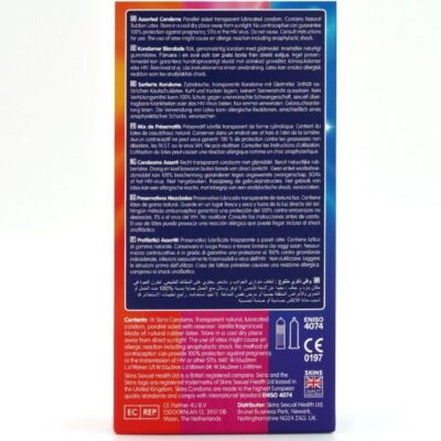 Skins - pacote com 16 preservativos premium variados skins caliente. Pt