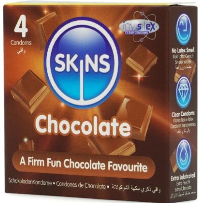 Alternative view of SKINS - PACOTE COM 4 PRESERVATIVOS CHOCOLATE PREMIUM