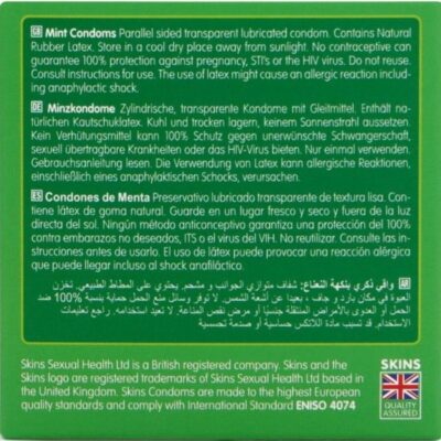 Skins - preservativos mint premium pacote 4 skins caliente. Pt