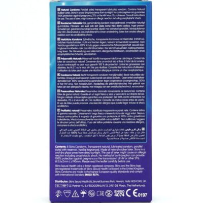 Skins - preservativos naturais premium pacote 8 skins caliente. Pt