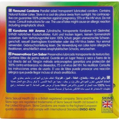 SKINS - PRESERVATIVOS PREMIUM MULTI SABORES PACOTE 4 7 Skins - preservativos premium multi sabores pacote 4 skins caliente. Pt