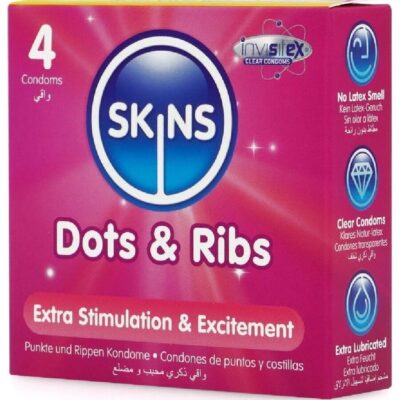 Alternative view of SKINS - DOTS & RIBS PREMIUM PRESERVATIVOS PACOTE 4