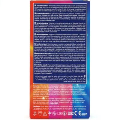 Skins - pacote com 8 preservativos premium variados skins caliente. Pt