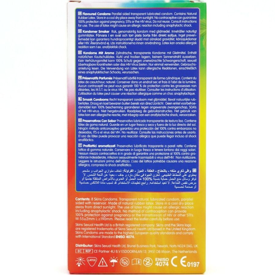 SKINS - PRESERVATIVOS PREMIUM MULTI SABORES PACOTE 8 4 Skins - preservativos premium multi sabores pacote 8 - image 4