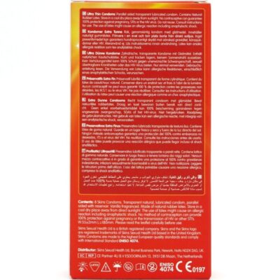 Skins - preservativos ultra finos premium pacote com 8 skins caliente. Pt