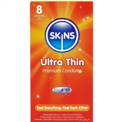 SKINS - PRESERVATIVOS ULTRA FINOS PREMIUM PACOTE COM 8