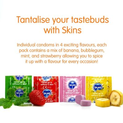 Skins - preservativos premium multi sabores pacote com 16 skins caliente. Pt