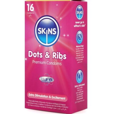 Alternative view of SKINS - DOTS & RIBS PREMIUM PRESERVATIVOS PACOTE COM 16