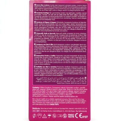 Skins - dots & ribs premium preservativos pacote 8 skins caliente. Pt