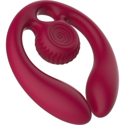 Alternative view of SNAIL VIBE - GIZI DUO ESTIMULADOR DE CASAIS COM CONTROLE REMOTO BURGUNDY