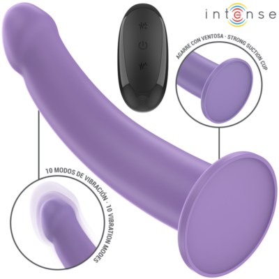 Alternative view of INTENSE - VIBRADOR EDDIE 17,5 CM 10 VIBRAÇÕES ROXO CONTROLE REMOTO