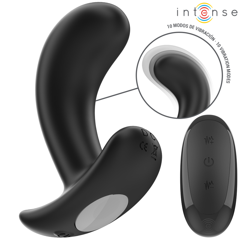 INTENSE - CHANDLER ANAL PLUG 10 VIBRAÇÕES PRETO CONTROLE REMOTO 2 Intense - chandler anal plug 10 vibrações preto controle remoto - image 2
