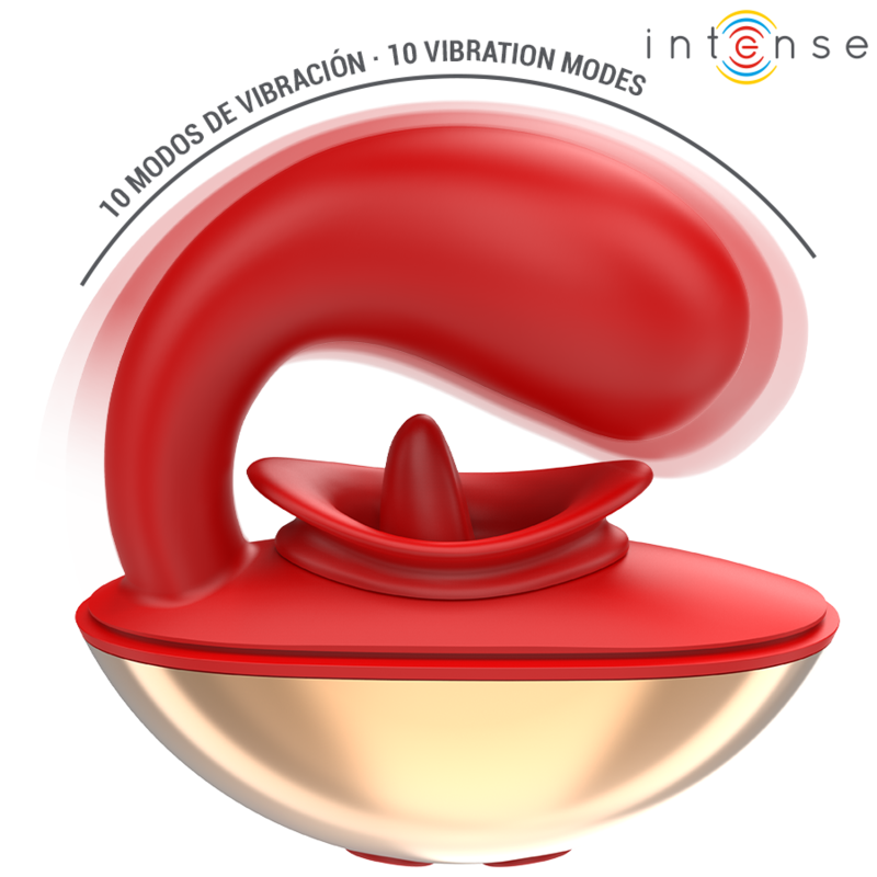 INTENSE - VIBRADOR E ESTIMULADOR MARIAH EM FORMATO U 10 VIBRAÇÕES VERMELHO 4 Intense - vibrador e estimulador mariah em formato u 10 vibrações vermelho - image 4