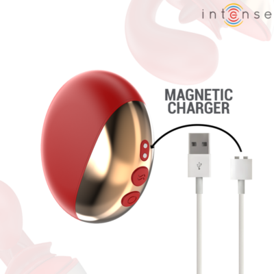 INTENSE - VIBRADOR E ESTIMULADOR MARIAH EM FORMATO U 10 VIBRAÇÕES VERMELHO 14 Embalagem: caixa intense fun caliente. Pt