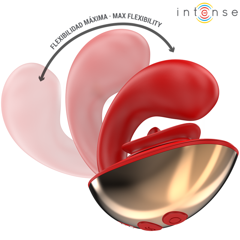 INTENSE - VIBRADOR E ESTIMULADOR MARIAH EM FORMATO U 10 VIBRAÇÕES VERMELHO 3 Intense - vibrador e estimulador mariah em formato u 10 vibrações vermelho - image 3
