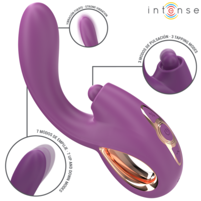 Alternative view of INTENSE - LALI MULTIFUNCIONAL VIBRADOR DE PONTO G COM BATIDA, IMPULSÃO E VIBRAÇÃO ROXO