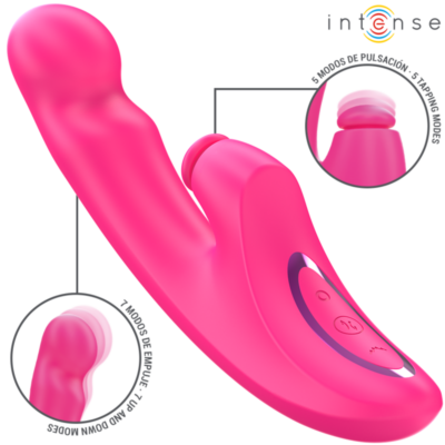 Alternative view of INTENSE - VIBRADOR EMI 13,5 CM MULTIFUNCIONAL 3 EM 1 10 VIBRAÇÕES ROSA