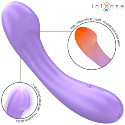 Alternative view of INTENSE - VIBRADOR BECKY 19 CM AQUECÍVEL 7 VIBRAÇÕES ROXO