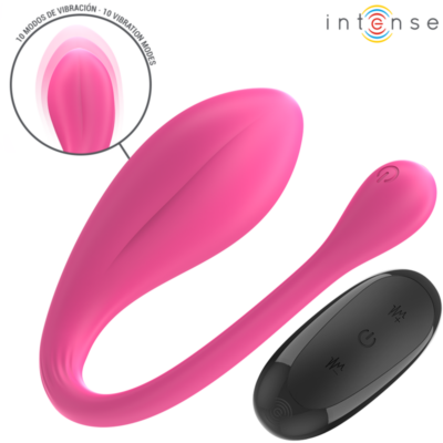Alternative view of INTENSE - VIBRADOR JANICE U DUPLA ESTIMULAÇÃO 10 VIBRAÇÕES ROSA CONTROLE REMOTO