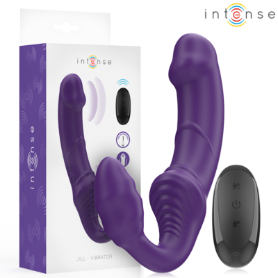 INTENSE - JILL VIBRADOR DUPLO 20 CM ROXO CONTROLE REMOTO