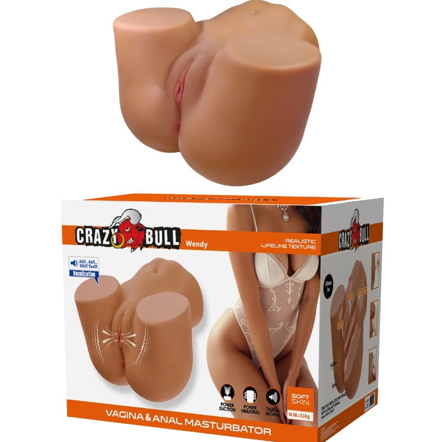 CRAZY BULL - WENDY VIBRADOR DE BUMBUM FEMININO REALISTA E SUCÇÃO COM SOM 11 KG 2 Crazy bull - wendy vibrador de bumbum feminino realista e sucção com som 11 kg - image 2