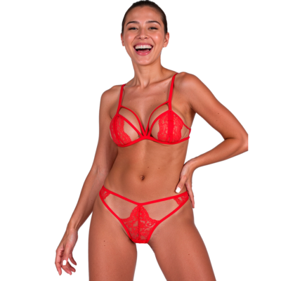 PASSION - SUTIÃ ANUVERA + TANGA SET FIRE BRICK L/XL