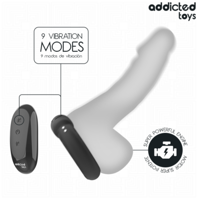 Addicted toys - anel pênico vibrante com efeito de aquecimento e controle remoto addicted toys caliente. Pt