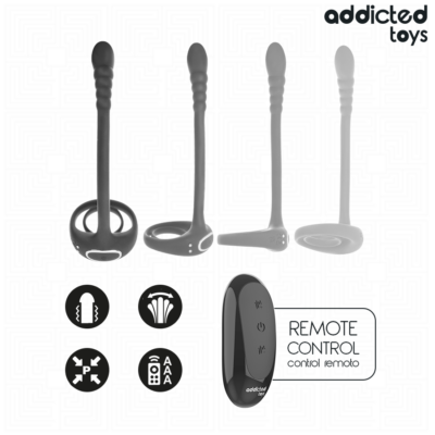 Addicted toys - anel pênico vibrante com controle remoto addicted toys caliente. Pt