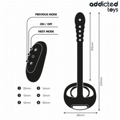 Addicted toys - anel pênico vibrante com controle remoto addicted toys caliente. Pt