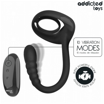 Addicted toys - anel pênico vibrante com controle remoto addicted toys caliente. Pt