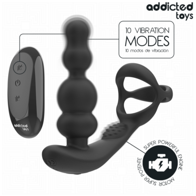 Addicted toys - massageador de próstata giratório com controle remoto addicted toys caliente. Pt
