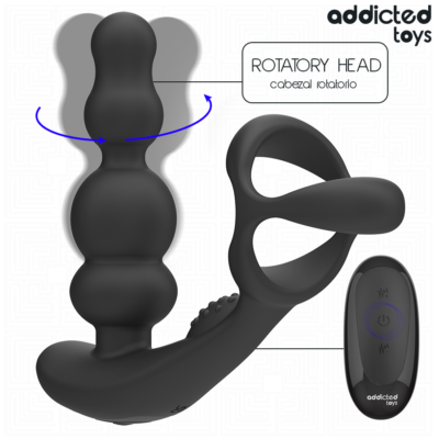 Addicted toys - massageador de próstata giratório com controle remoto addicted toys caliente. Pt