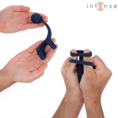 Intense - anel peniano tyson com bola vibratória ø 3,2 cm intense fun caliente. Pt